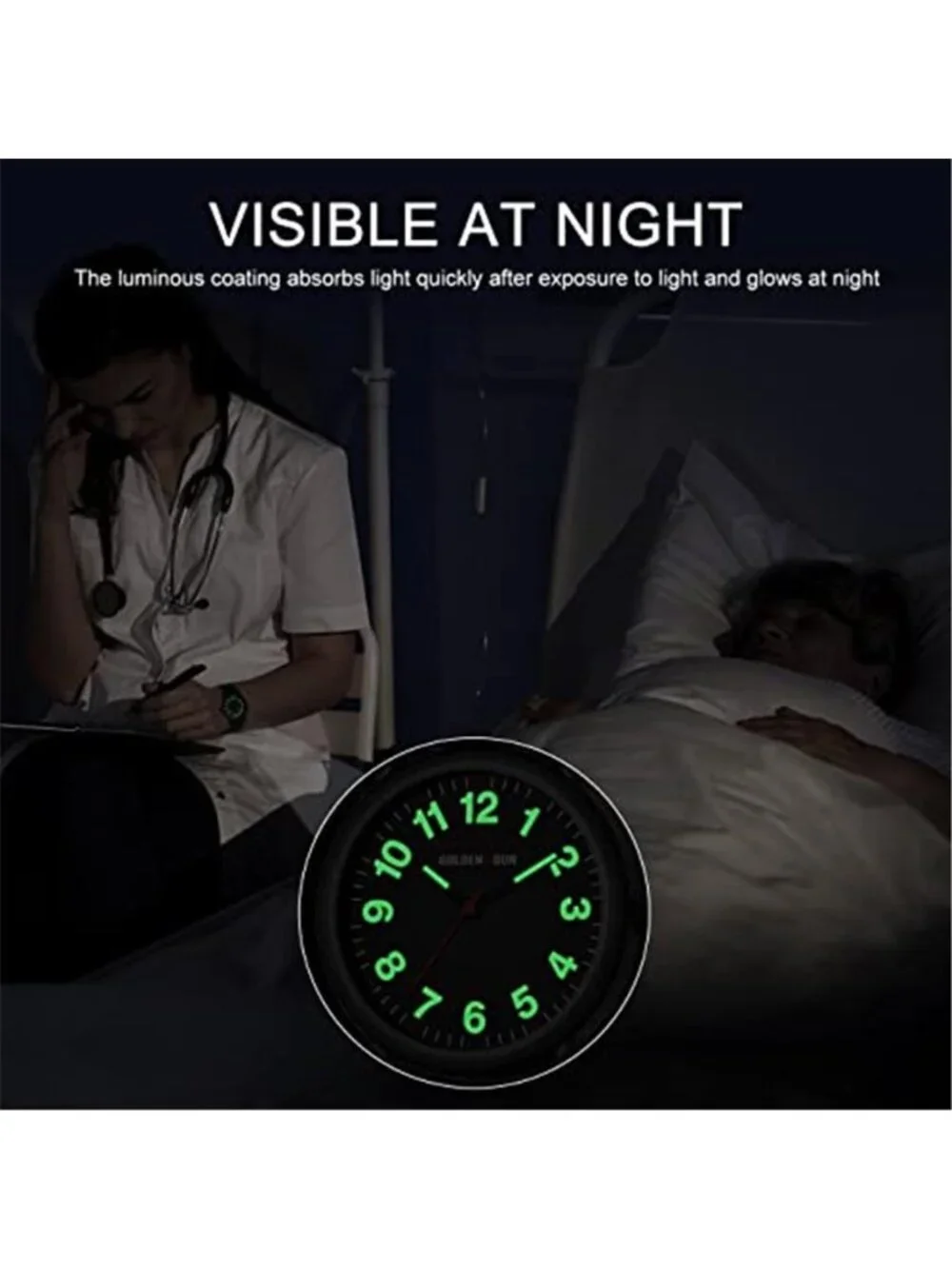 Unisex Waterproof Military Time Luminous Easy Read Dial 24 Hour with Second Hand